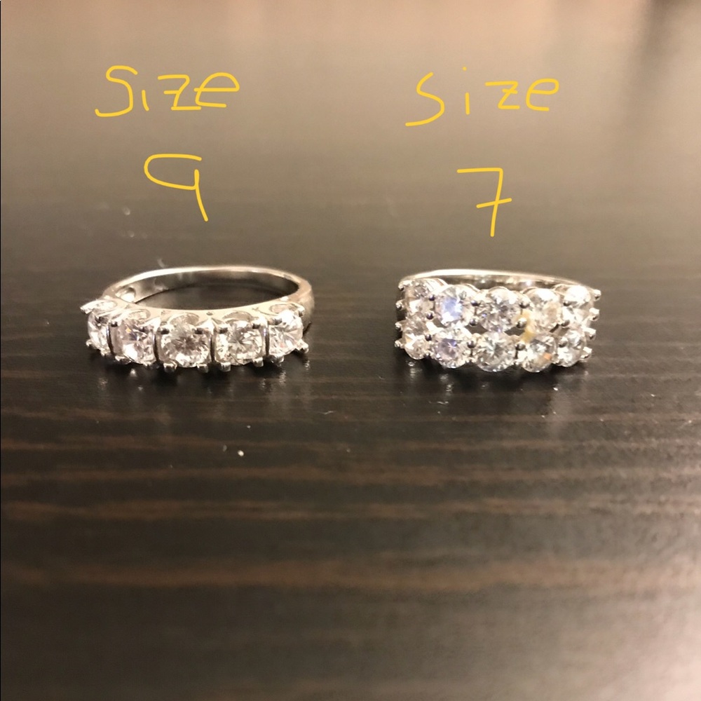 Sterling Silver CZ Rings 9.25